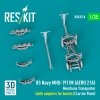 RESKIT RSK35-0008 US NAVY MHU-191/M (AERO 21A) Munitions Transporter (with adapters for bombs) (Carrier Fleet) (3D Printed model kit) 1/35